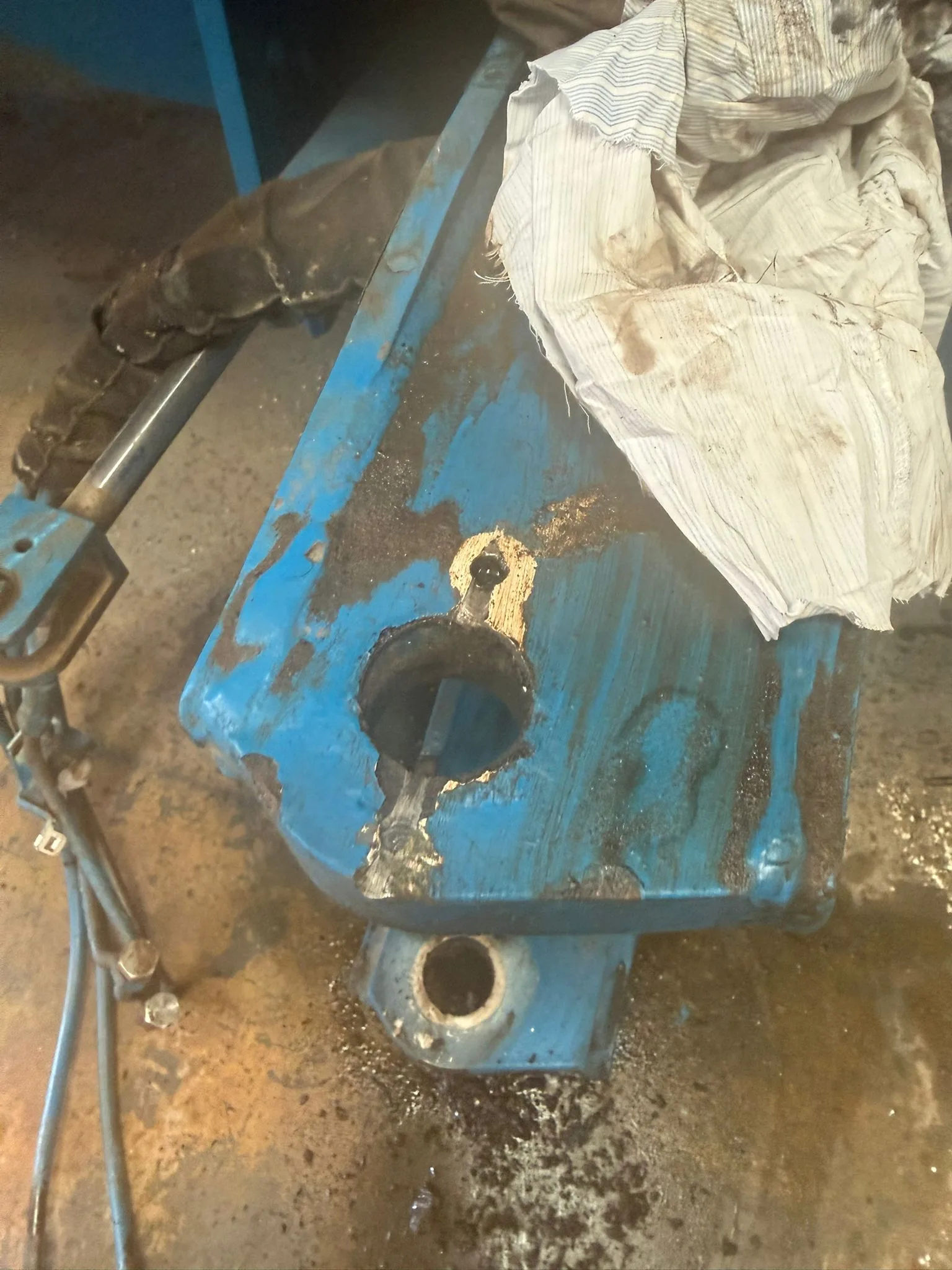 Elongation found on axle (line boring required)