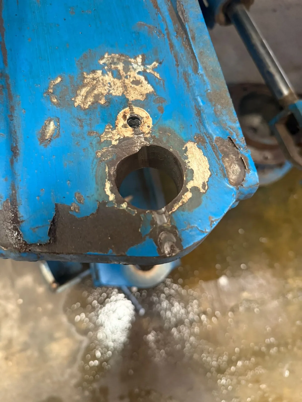 Elongated pin bore - line boring required