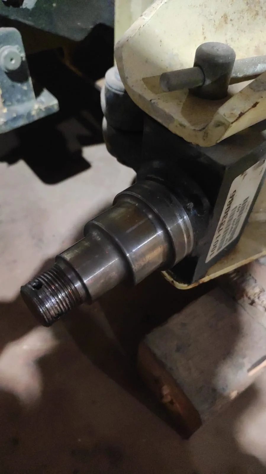 Worn drive spindle found during inspection